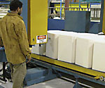 horizontal foam slicing cutting